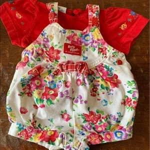 1995 baby b’gosh overall & tshirt set